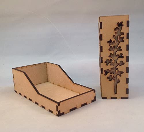 Seahorse Mini Dice Tower v1 Dark Blue Acrylic Window Laser Cut MDF Unique Fast Shipping