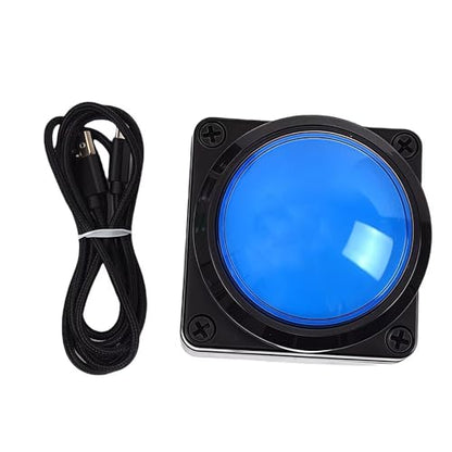 Programmable USB Macro Keyboard, Major Policy Decision Button, One Handed Programmable Setting & Game Switch Control Keyboard, U Flash Disk with Customized Program, Default Enter Function, Blue - color: Programmable / Blue / Default Enter