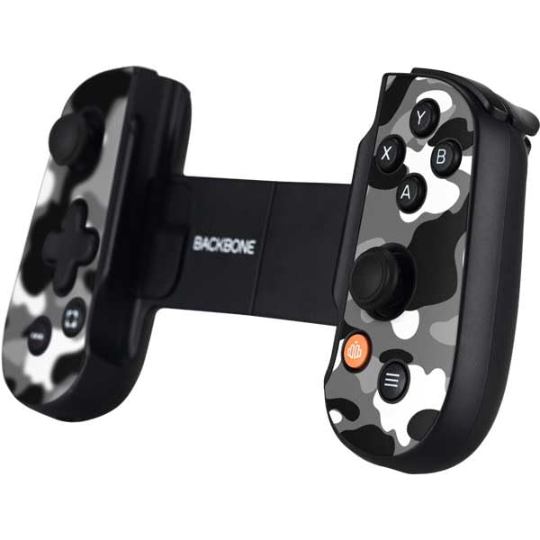Skinit Decal Gaming Skin Compatible with Backbone One for iPhone Game Controller - Neutral Street Camo Design - color: Grey - CAMBPE03