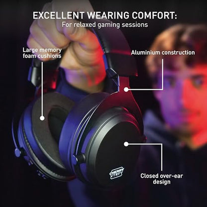 H3 Wireless, Cordless Gaming Headset, Esports-Optimized Sound, Ideal for Gaming, Streaming & Music, Detachable Microphone, Comfortable Fit, Black