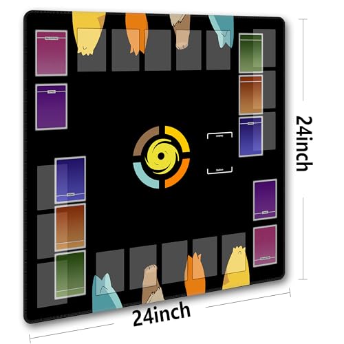 Trading Card Game Playmat – 2-Player Trainer Mat with 37 Damage Counters and Professional Storage Bag (Style 1) - color: Style 1