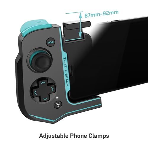 Turtle Beach Atom Mobile Game Controller with Bluetooth for Cloud Gaming on Android Mobile Devices with Compact Shape, Console Style Controls & Low Latency Bluetooth - Black/Teal - color: Black/Teal