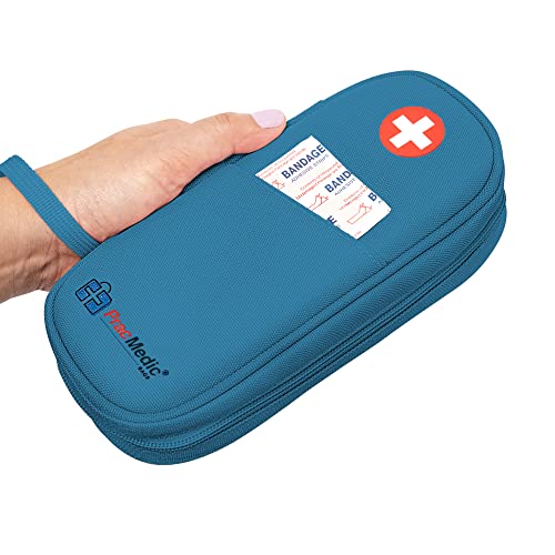 PracMedic Bags Epi Pens Carrying Case- Insulated Epipen Carry Case (Teal) | Holds 2 Epi Pens, Auvi-Q or Neffy, Inhaler & Antihistamine. Medical Case for Allergy, Asthma & Diabetes Medicines - color: Teal