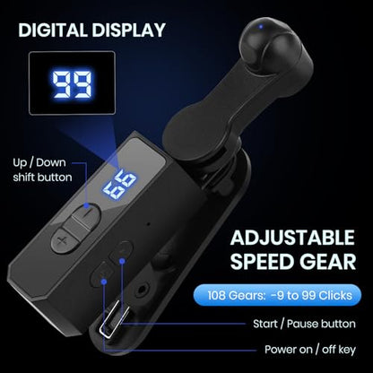 Shker Recharge Auto Clicker for TikTok,iPhone iPad Apps,Game,Live(Black) | 107 Adjustable Speeds,Fast Click Simulation Finger Continuous Click