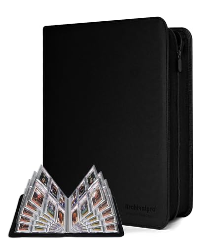 6 Pocket Graded Card Binder - Holds 60 PSA/SGC/BGS Slabs, Premium Archival Quality Display Album for Trading Card Collectors (Black) | Premium Eco-Tec Leather | Fits PSA CGC SGC BGS | Crystal Clear PVC Pages | Display for Sports & Trading Cards - color: B