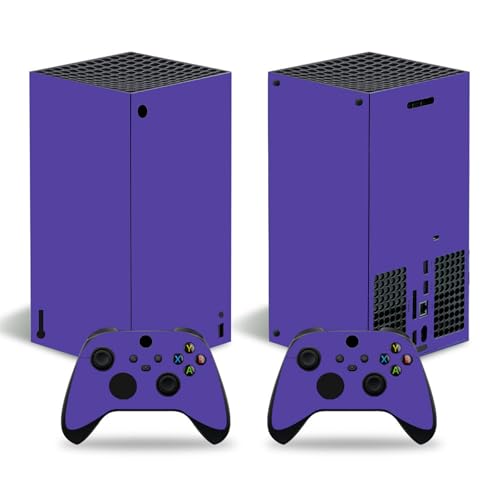 Skin Sticker for Xbox Series X Digital Edition, Full Cover Vinyl Decal for Console and Controller (Purple) - color: Purple
