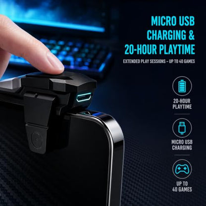 PUBG Mobile Triggers 13 in 1 Combo, 4 Gaming Triggers Mobile Phone Game Controller for PUBG/Knives Out/Call of Duty/Rules of Survival, Aim & Fire Trigger for iPhone & Android Phone