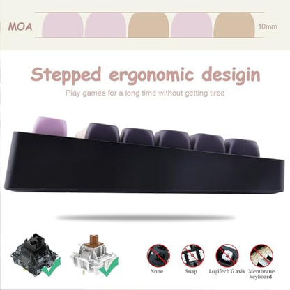 Tsungup MOA Keycaps, PBT Cute Dessert Cheese Muffin Ice Custom Keycap Set | 126 Keys Dye-Sub Key Caps Keyboard Keycap for 60% 65% 75% 80% 100% MX Switches Mechanical Keyboard - color: White&Black