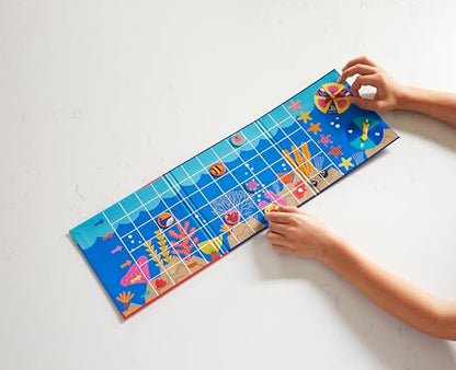 Mudpuppy Let's Take a Swim – Ocean Animal Version of Travel-Friendly Magnetic Racing Game with Adorable Illustrations of Sea Creatures for Children Ages 4 to 10, 2-6 Players - style: Let's Take A Swim