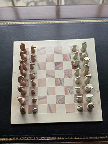 Global Crafts Soapstone Animal Chess Set - Hand-Carved 15 in African Set - Ages 13 and Up - size: 15 Inch