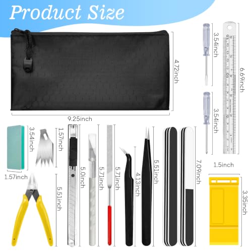 Gundam Model Tool Kit, Hobby Building Tools Kit, 20PCS Basic Gunpla Tool Kit Hobby Making, Gundam Accessories Metal Earth Tool for Gunpla Basic Model Assembling Repairing Fixing DIY