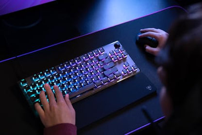 Turtle Beach Vulcan II TKL Pro Hall-Effect Mechanical RGB Gaming Keyboard | Magnetic Switches, Adjustable Actuation, Customizable RGB Keys, Rapid Trigger, Swappable Keycaps, Tenkeyless, White - color: Black