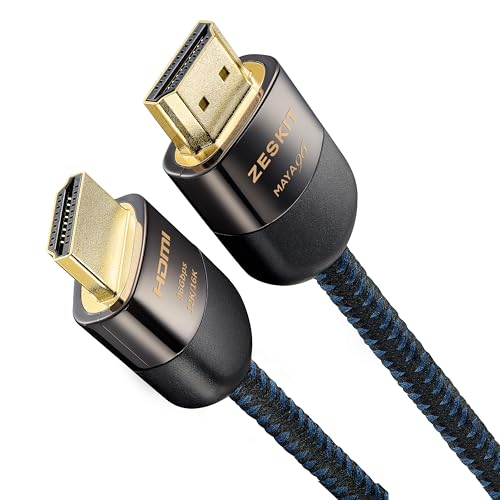 Zeskit Maya HDMI 2.2 Cable 96Gbps 12K 16K (3 Feet 1m) - size: 3ft/1m