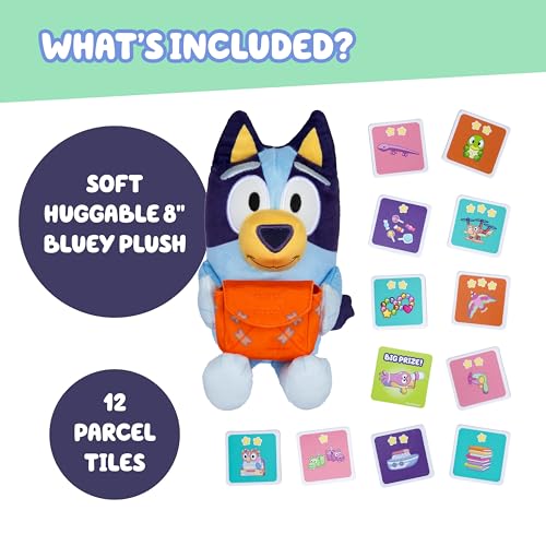 Bluey Pass the Parcel Musical Game, Soft 8" (20cm) Plush, Game for Kids | Huggable fun family game, children's party game or preschool game, three interactive kids games to play, including hot botato - style: Pass The Parcel