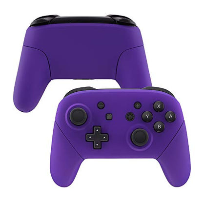eXtremeRate Purple Faceplate Backplate Handles for Nintendo Switch Pro Controller, Soft Touch DIY Replacement Grip Housing Shell Cover for Nintendo Switch Pro - Controller NOT Included - color: Purple