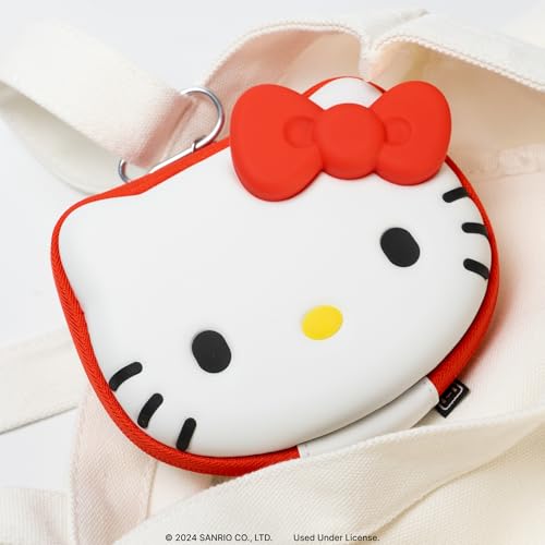 Hamee Hello Kitty Cartridge Case Portable Carrying Zip Case Storage Holder | Compatible with Nintendo Switch Games, Portable Carrying Case, 12-36 Game Card Holder, Zip Storage Case, Carabiner Included