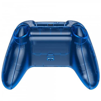 MODDEDZONE Custom Wireless UNMODDED Controller for Xbox One S/X and PC with Exclusive and Unique Designs - The Perfect Gaming Gift for Enthusiasts, Expertly Crafted in the USA - Clear Blue Full - color: Clear Blue Full