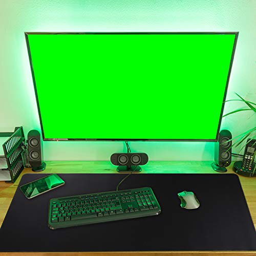 Gaming Mouse Mat/Mouse Pad 35.4x15.7x0.12Inch | XXL Mouse pad | Table mat/Large Size | Improved Precision and Speed | Rubber Base for Stable Grip on Smooth Surfaces Non-Slip (90x40 Black004) - color: 90x40 Black004