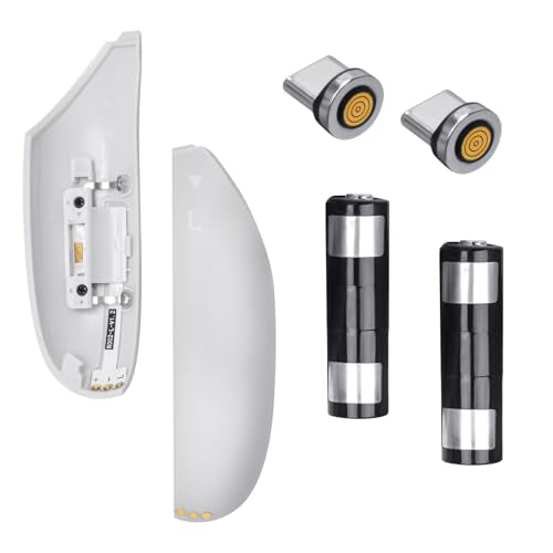 Lampelc Rechargeable AA Controllers Batteries with Controller Covers and VR Headset Magnetic C Connector, Replacement Parts for Quest 2 Charging Dock