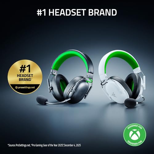 Razer BlackShark V3 X HyperSpeed Wireless Gaming Headset for Xbox: 50mm Drivers - Cardioid Mic - 2.4 GHz, Bluetooth, USB - Works with PC, Mac, PS5, Nintendo Switch - Long Battery Life - Black - color: Black, style: Xbox