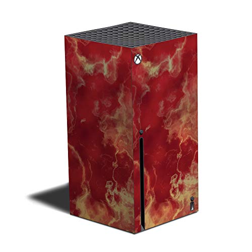 MightySkins Skin Compatible with Xbox Series X - Crimson Marble | Protective, Durable, and Unique Vinyl Decal wrap Cover | Easy to Apply and Change Styles | Made in The USA (MIXBSERX-Crimson Marble) - color: Crimson Marble