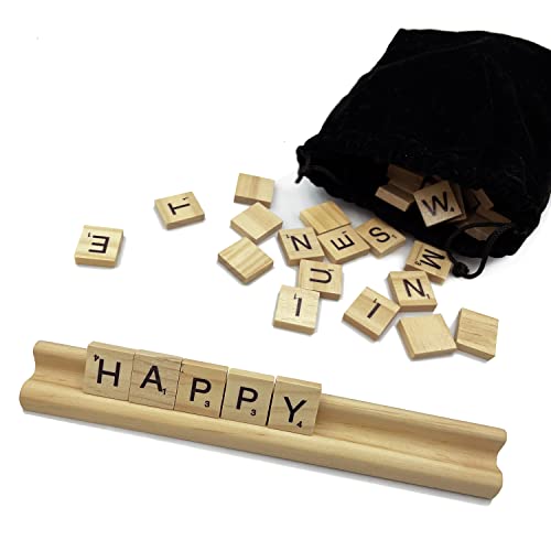 Yuanhe Scrabble Letter Tile Holders - Wooden Scrabble Rack Tray Set of 8, for Crafts and Game Stands - style: 8PCS