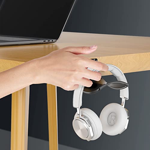 2-Pack Never Fall Headphone Hook Wall Mount Headset Holder White | Stand fixted with screws for airpods max sennheiser sony bose beats akg - color: White L(2 Pack)