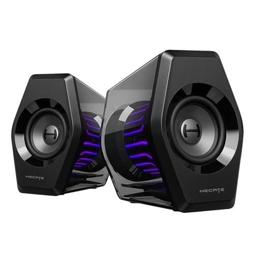 Edifier G2000 Pro 64W Desktop 2.0 Computer Gaming Speakers for PC Laptop Mac Woofer Bluetooth USB 3.5mm AUX Inputs RGB Lights Multimedia Speakers Black - color: Black