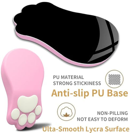 L-SPOUTTO Ergonomic Mouse Pad with Wrist Rest,Pink Mouse Pad Wrist Support | Cute Cat Paw Comfortable Massage Design,Computer Pain Relief Mousepad with Non-Slip PU Base for Desk Laptop Gaming,Pink - color: Pink