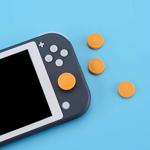 eXtremeRate PlayVital Switch Joystick Caps, Thumbstick Caps, Silicone Analog Cover for Switch Lite & OLED Joycon Thumb Grips - Caution Yellow - color: Caution Yellow