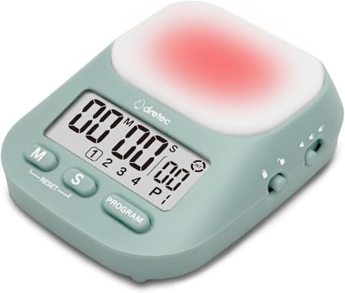 dretec My Routine Learning Timer, Timer, Countdown, Silence, Volume Switching Function, Up to 199 Minutes and 55 Seconds, Repeat, Interval Timer, Study Timer, Clock Function, Multiple Timer Settings, - color: 02.blue, style: Interval Timer