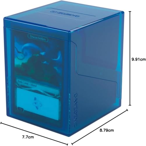 Gamegenic Bastion 100+ XL Deck Box - Compact, Secure, and Perfectly Organized for Your Trading Cards! Safely Protects 100+ Double-Sleeved Cards, Blue Color, Made
