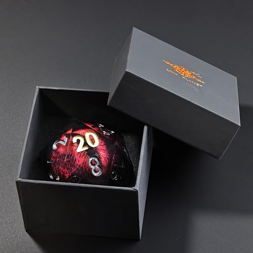 Mini Planet 50mm Chonk D20 Liquid Core Polyhedral Sharp Edge Handmade Resin Dragon Eyeball Dice - color: Dragon Eye Dice 3