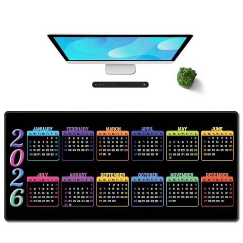 Galdas Gaming Mouse Pad XXL XL Large Long Extended Big Mousepad Non-Slip Rubber Keyboard Mouse Pad with Stitched Edges for Laptop Home Office (2026, 35.4 * 15.7) - color: 2026