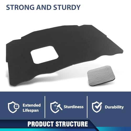 PIT66 Hood Insulation Pad Compatible with Benz W124 E Class 1990-1995 / 300CE 300E 300TE 1990-1993 / 400E 500E 1992-1993 / E320 E420 1994-1995 / E500 1994 1246820726 Black - style: 1990-1995 Benz W124 E Class