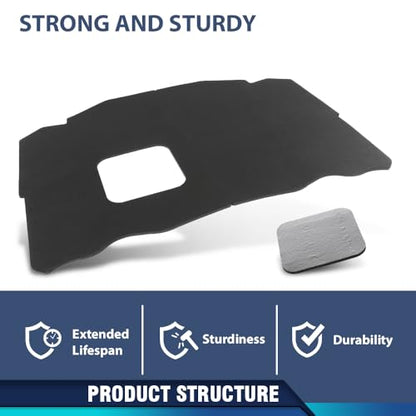 PIT66 Hood Insulation Pad Compatible with Benz W124 E Class 1990-1995 / 300CE 300E 300TE 1990-1993 / 400E 500E 1992-1993 / E320 E420 1994-1995 / E500 1994 1246820726 Black - style: 1990-1995 Benz W124 E Class