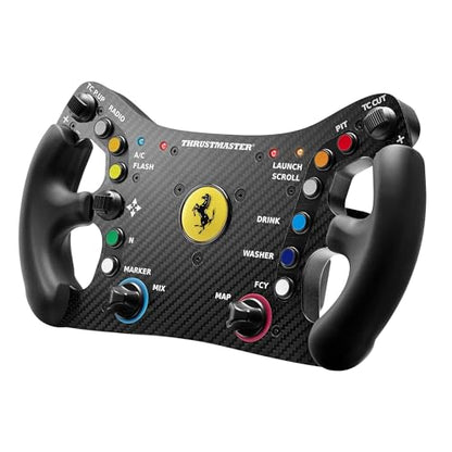 Thrustmaster Ferrari 488 GT3 Wheel Add-On Replica Rim - PS5, XBOX & PC | 1:1 scale, licensed by Ferrari, carbon-clad faceplate, 12.2-in diameter, 11 programable buttons, D-pad, 4 encoders