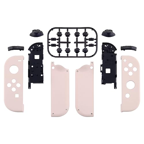 eXtremeRate DIY Replacement Shell Buttons for Nintendo Switch & Switch OLED, Cherry Blossoms Pink Housing Case with Full Set Button for Joycon Handheld Controller [Only the Shell, NOT the Joycon] - color: Cherry Blossoms Pink