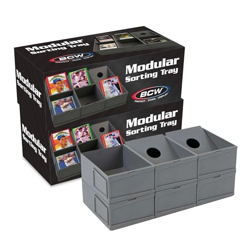 BCW Modular Card Sorting Tray - 2ct | Customizable Display and Storage Grid TCG Sorting Tray | Ideal for Sports Cards, Magic the Gathering, Pokémon, and More - style: 12 Cells