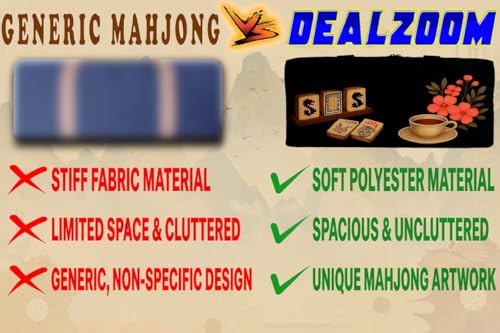 American Mahjong Set Complete, Full Game with 166 Mahjong Tiles, Mahjong Racks with Pushers, Instructions, Dice, Chips, Wind Indicator & Mahjong Accessories in Bag (Blossom Brew Tiles) - color: Blossom Brew Tiles