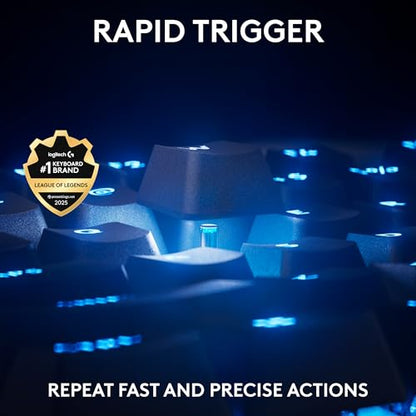 Logitech G PRO X TKL Rapid Tenkeyless Gaming Keyboard (Hall-Effect) - Black | Hall-Effect Magnetic Analog Switches with Rapid Trigger, Lightsync RGB, Detachable USB-C Cable, Volume Roller & Media Buttons - color: Black, size: TKL - Wired, style: Rapid Tri