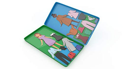 The Purple Cow Magnetic Game Box for Kids and Adults - Magnetic Dress Me Up - Ideal Games for travelling - On the go games - 100% Off Screen activity - color: Dress Me Up