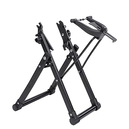 Haofy Bicycle Wheel Truing Stand Aluminum Alloy 25 27 Inch Adjustable Wheel Alignment Tool Foldable Frame for Home Garage Bike Repair Shop and Race Event Use