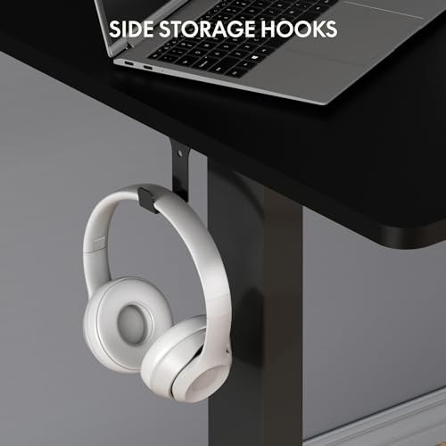 FLEXISPOT Standing Desk Electric Height Adjustable Desk with 40 x 24 Inch Splice Board, Home Office Computer Workstation, Black Top + Black Frame - color: Black, size: 40"x24"