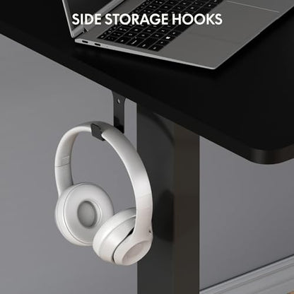 FLEXISPOT Standing Desk Electric Height Adjustable Desk with 40 x 24 Inch Splice Board, Home Office Computer Workstation, Black Top + Black Frame - color: Black, size: 40"x24"