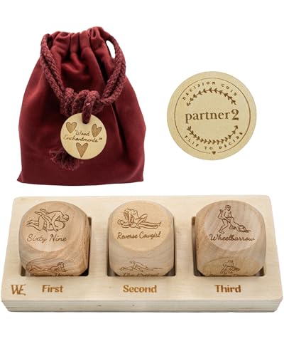 Date Night Dice Sex Game Love Set - 6 Sex Positions Dice, Decision Coin, Board & Carry Bag - Adult Sex Toys & Games for Couples, Bachelorette Party Favors, Bridal Shower Gifts Couples Gift for Him Her - style: Love Set