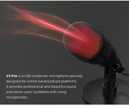 USB Condenser Microphone for Podcasting & Streaming, RGB PC Mic w/Mute, Gain, Shock Mount,Compatible with PS4/5 PC Compatible