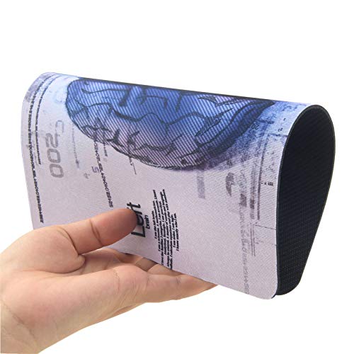 Non-Slip Rubber Base Mousepad for Laptop Computer PC Personality Desings Gaming Mouse Pad Mat 9.45 X 7.87 inch - color: Brain