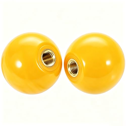 2Pcs Yellow Arcade Joystick Ball Top 35mm M6 Thread Replacement Joystick Knob for DIY Fight Stick, Home Arcade, Commercial Gaming Machine – PS & ABS Material 30g (Yellow) - color: Yellow
