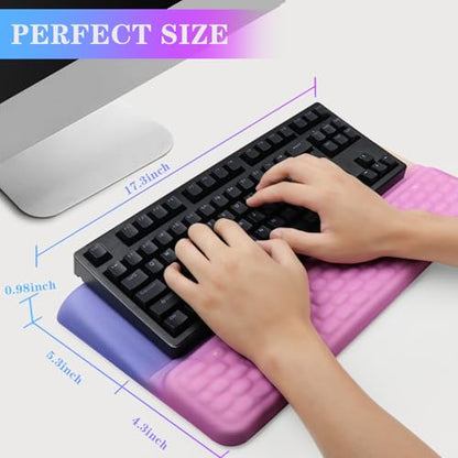 Computer Keyboard Stand with Wrist Rest, Ergonomic Tilted Keyboard Holder - Keyboard Riser with Wrist Pad - Keyboard Tray Support for Office Home - Starry Pink - color: Keyboard Stand-starry Pink
